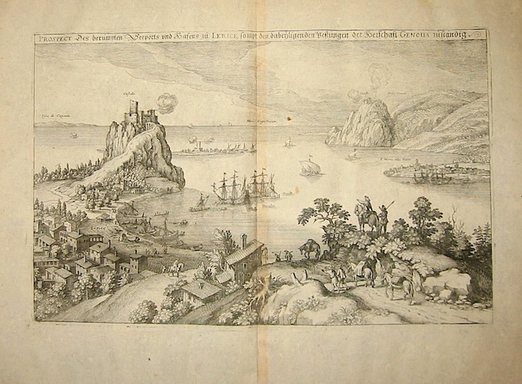 Merian Matthà¤us (1593-1650) Prospect des berümpten Seeports und Hafens zu Lerice... 1688 Francoforte 